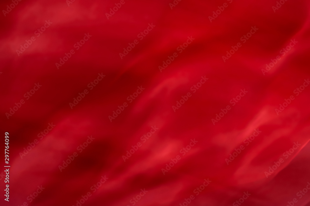 Red abstract art background, silk texture and wave lines in motion for ...