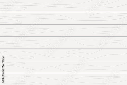 Wooden striped textured backdrop. White wood plank background. Wood table texture. Floor or wall wood surface. Wooden board with copy space, place for text. Blank wooden panels. Vector illustration.