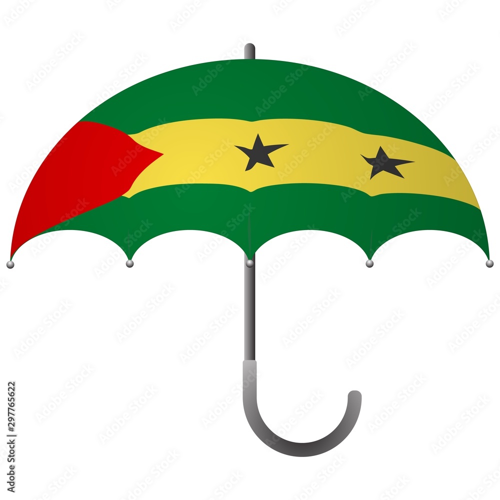 Sao Tome and Principe flag umbrella Sao Tome and Principe flag umbrella