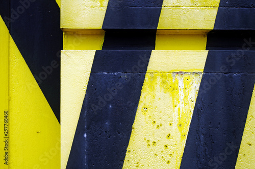 yellow and black warning paintwork