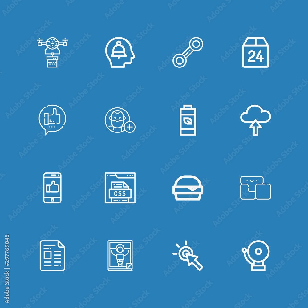 Editable 16 interface icons for web and mobile Editable 16 interface icons for web and mobile