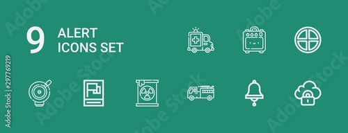 Editable 9 alert icons for web and mobile