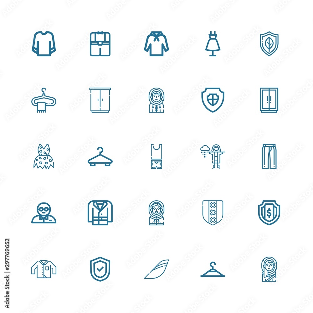 Editable 25 coat icons for web and mobile Editable 25 coat icons for web and mobile