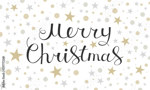 Merry Christmas lettering design card