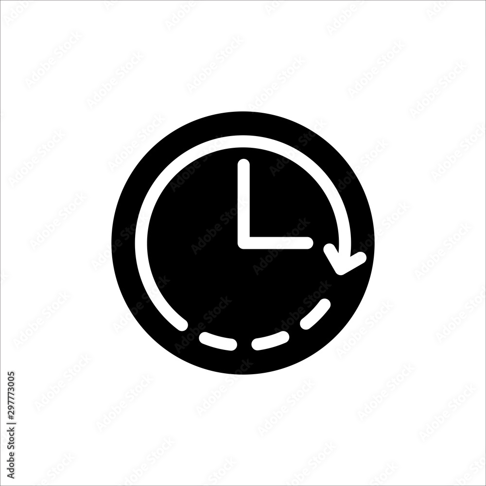 Clock icon. Symbol of time with trendy flat line style icon for web, logo, app, UI design. isolated on white background. vector illustration eps 10 Clock icon. Symbol of time with trendy flat line style icon for web, logo, app, UI design. isolated on white background. vector illustration eps 10