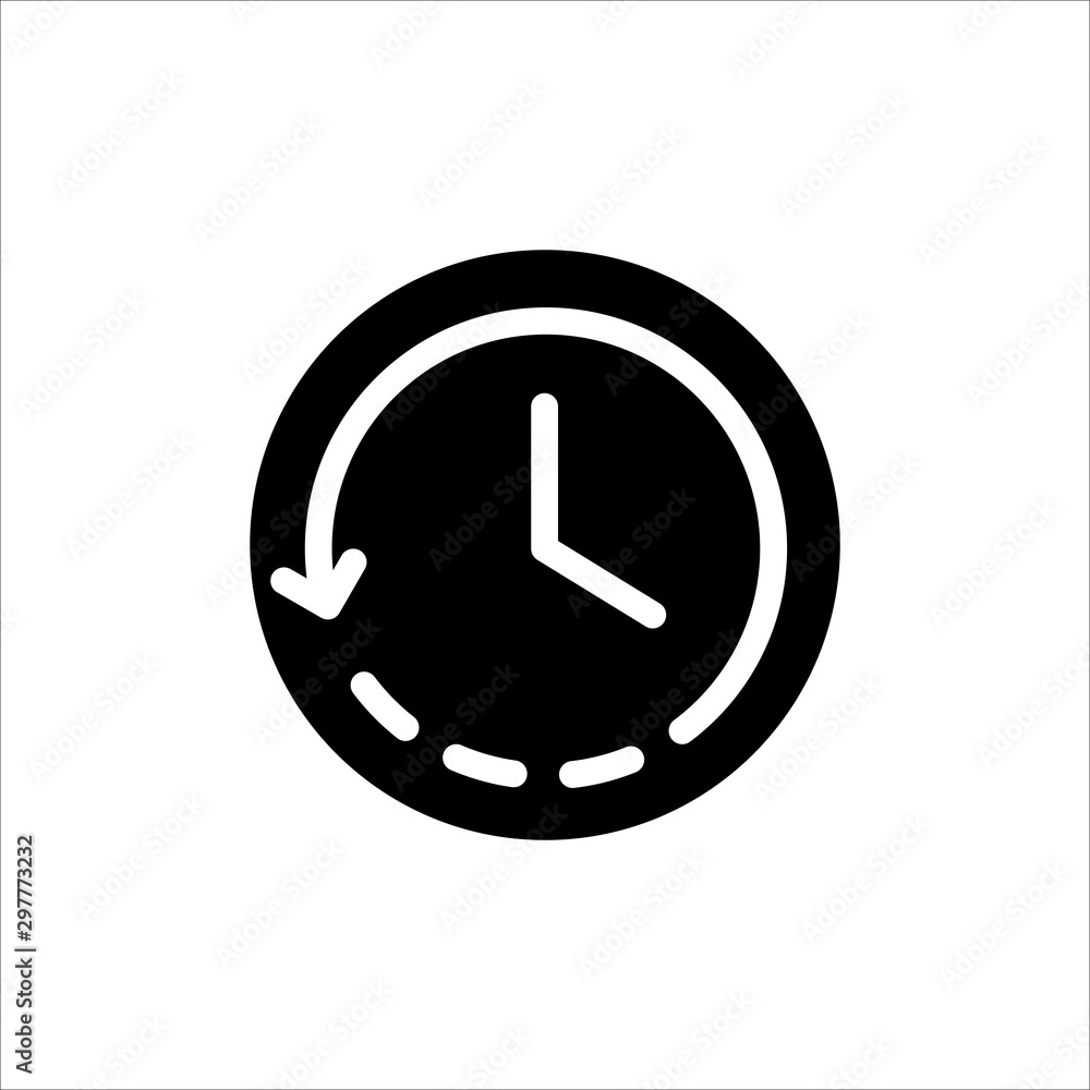 Clock icon. Symbol of time with trendy flat line style icon for web, logo, app, UI design. isolated on white background. vector illustration eps 10 Clock icon. Symbol of time with trendy flat line style icon for web, logo, app, UI design. isolated on white background. vector illustration eps 10