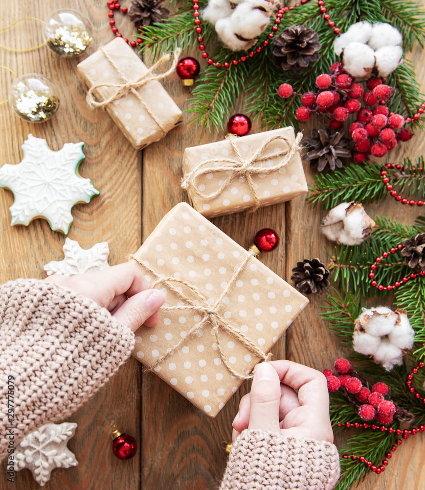 Fototapeta premium Christmas holiday background