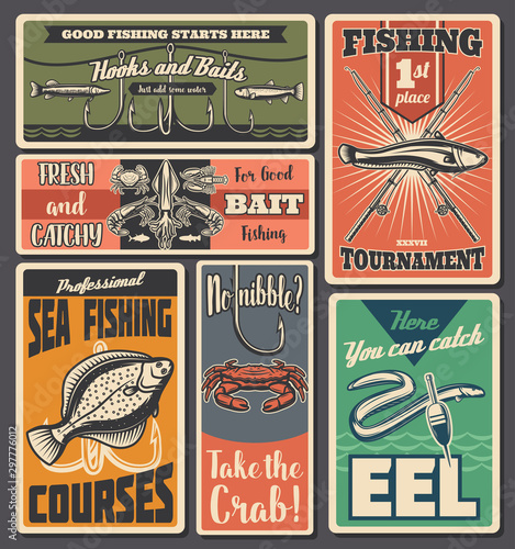 Fishing sport, fisher tackles shop