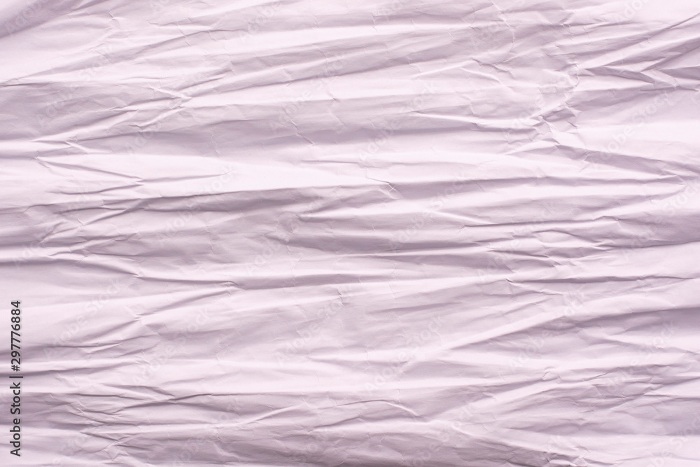 Obraz premium Crumpled sheet of white paper close-up.
