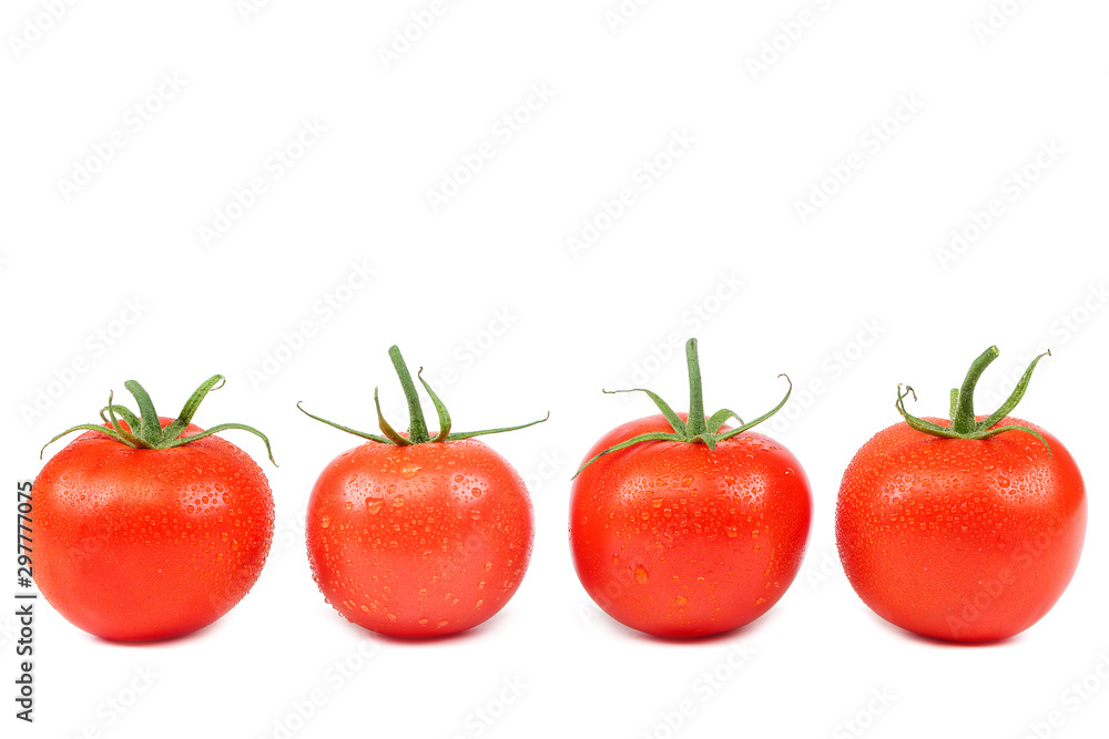 Fresh red tomatoes isolated on white background Fresh red tomatoes isolated on white background