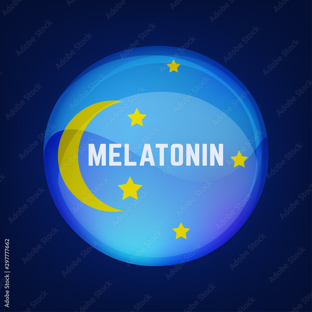 Melatonin Icon Melatonin Vector Icon Vektor Stok | Adobe Stock