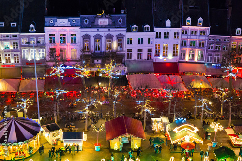 Christmas market on Vrijthof in Maastricht, Netherlands
