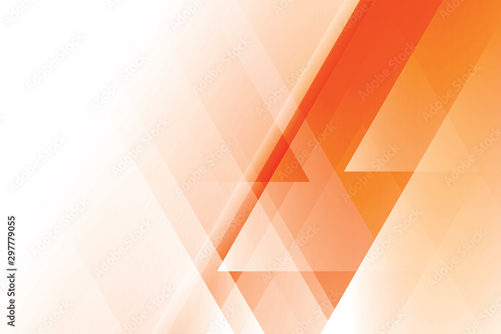 Abstract geometric orange and white color background. Vector, illustration.	 - obrazy, fototapety, plakaty 