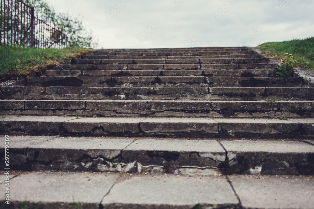 Old concrete steps. Photo background with steps. Concrete staircase Old concrete steps. Photo background with steps. Concrete staircase