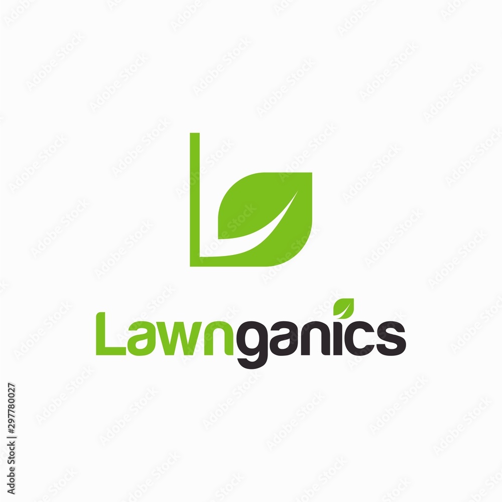 letter L for lawn organics logo design letter L for lawn organics logo design