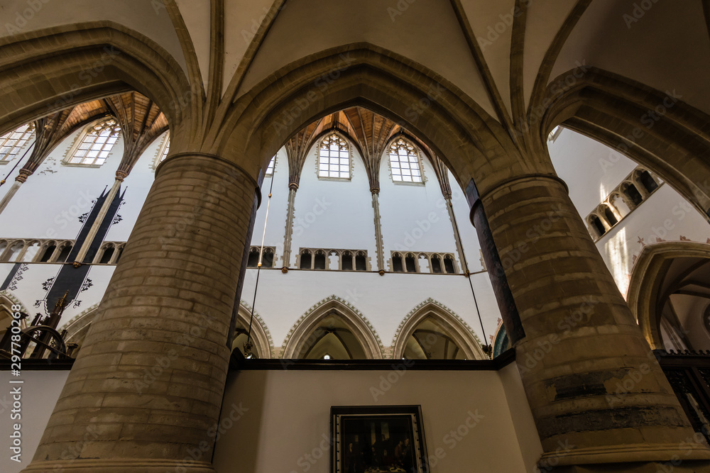 The interior of the St. Bavo Church, Haarlem