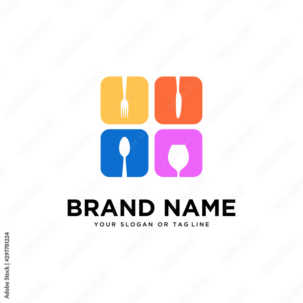 Food and drink design logo vector template Food and drink design logo vector template