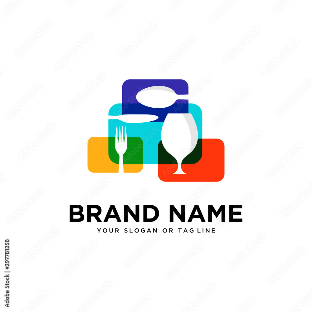 Food and drink design logo vector template Food and drink design logo vector template