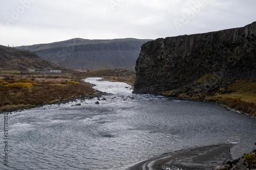 Der Fluss Fossá í Þjórsárdal, ein Nebenfluss des Þjórsá nahe Fluðir im Süden Islands. photo