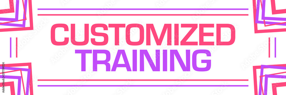 Customized Training Pink Purple Random Borders Horizontal Customized Training Pink Purple Random Borders Horizontal