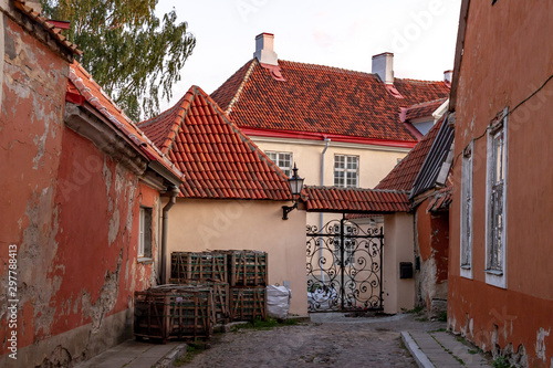 Street in old town of Tallinn, Estonia