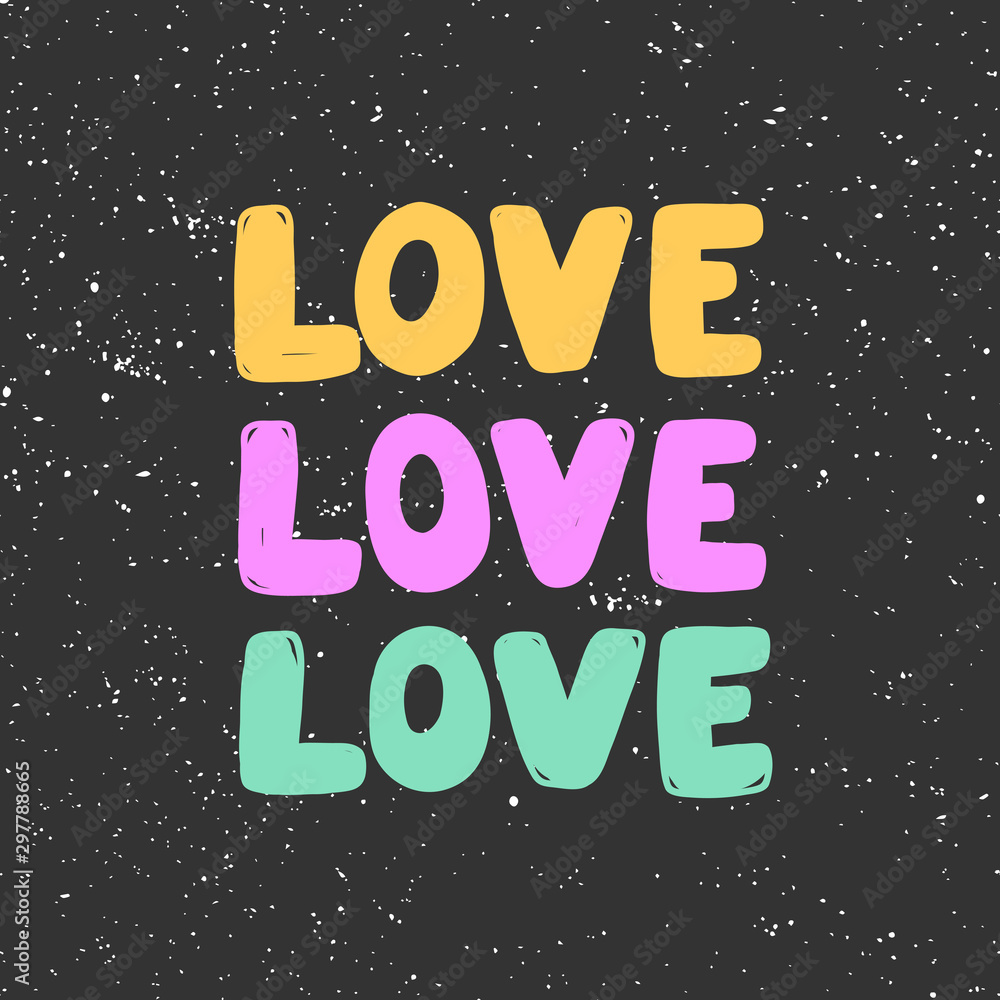 Love. Sticker for social media content. Vector hand drawn valentines day illustration design. Love. Sticker for social media content. Vector hand drawn valentines day illustration design.