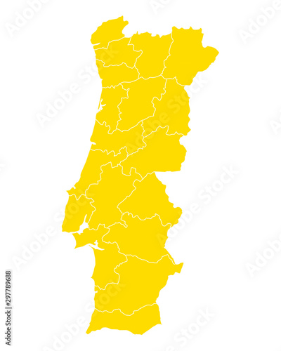 Karte von Portugal
