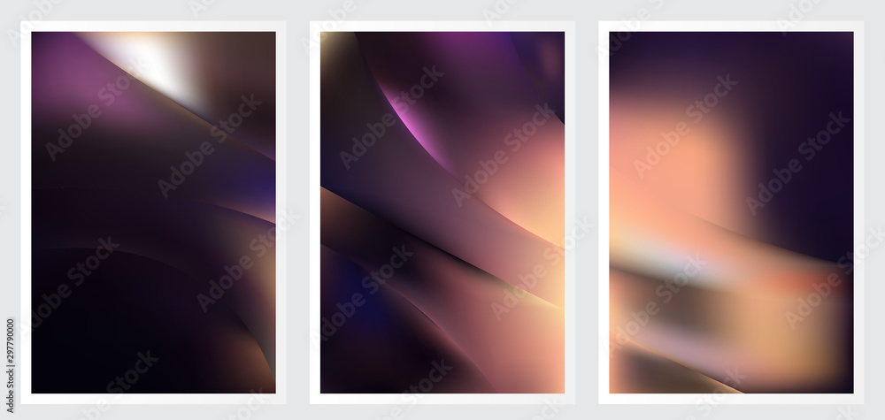 Set of abstract creative vector background design