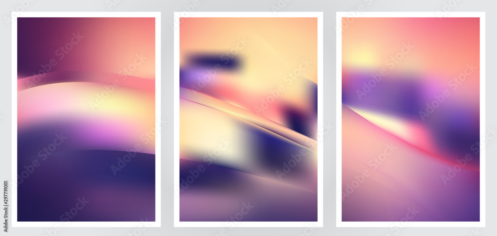 Fototapeta premium Set of abstract creative vector background design