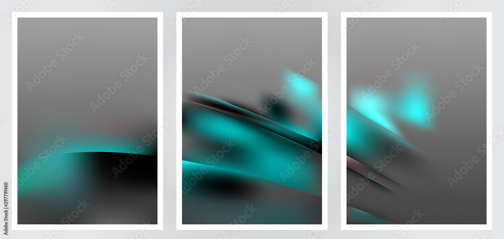 Fototapeta premium Set of abstract creative vector background design