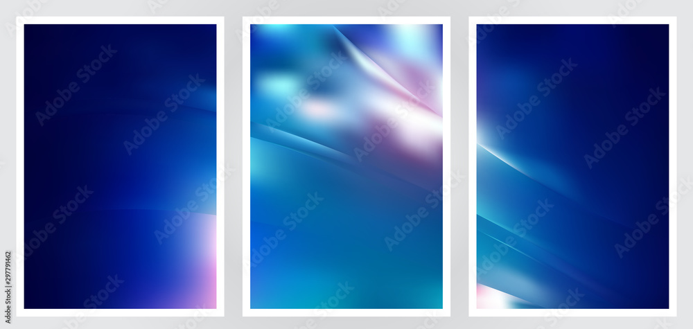 Fototapeta premium Set of abstract creative vector background design