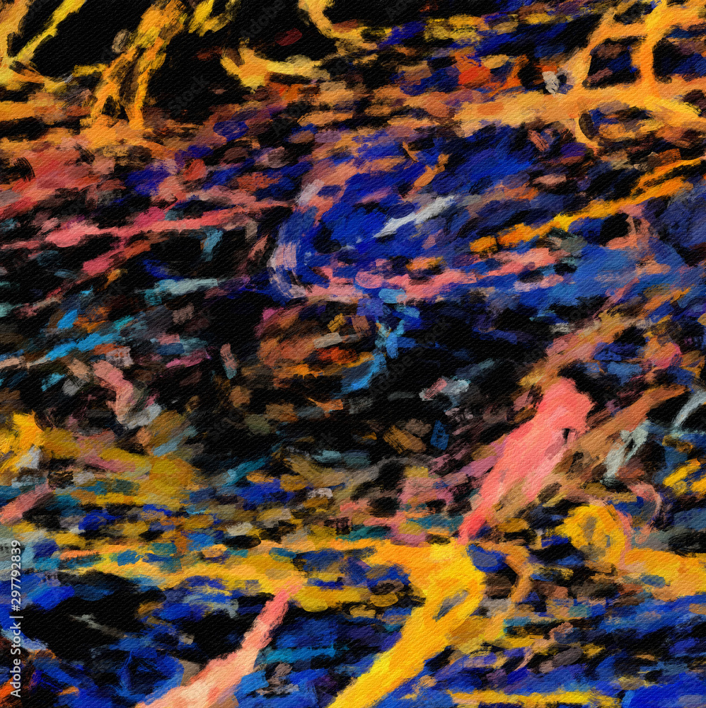 Fototapeta premium Abstract texture background. Art wallpaper. Colorful digital painting design. Stock. Big size watercolor and oil mix pictorial art.