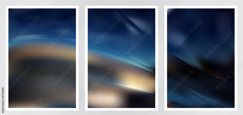 Fototapeta premium Set of abstract creative vector background design