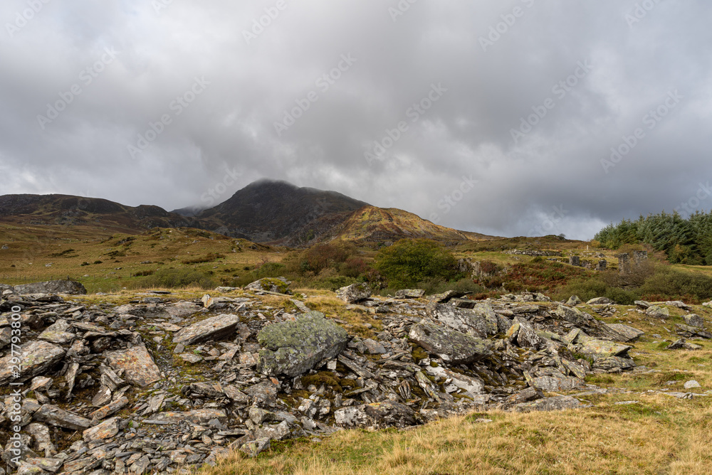 The abandoned Rhos Slate Quarry at Capel Curig, Snowdonia National Park, Wales The abandoned Rhos Slate Quarry at Capel Curig, Snowdonia National Park, Wales