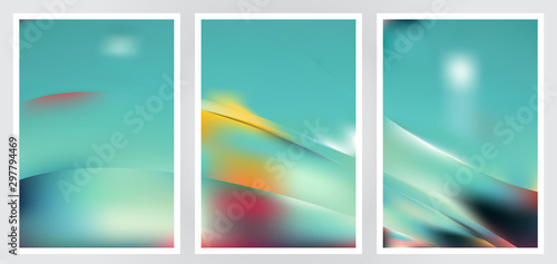 Set of abstract creative vector background design