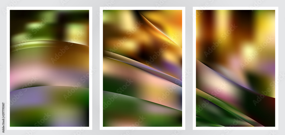 Fototapeta premium Set of abstract creative vector background design