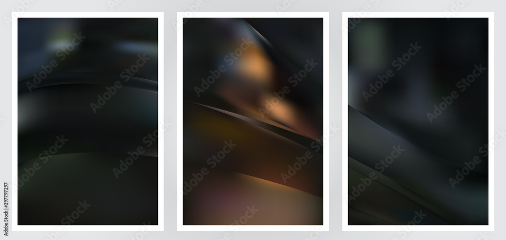 Fototapeta premium Set of abstract creative vector background design