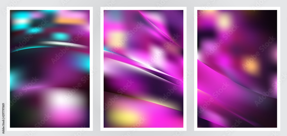 Fototapeta premium Set of abstract creative vector background design