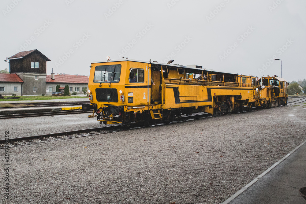 Work train on a station.