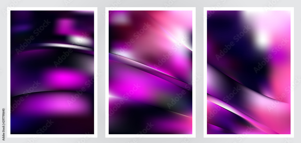 Fototapeta premium Set of abstract creative vector background design