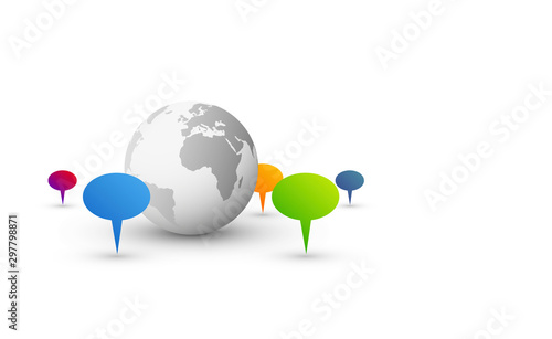 mondo, pianeta, comunicazione, parlare