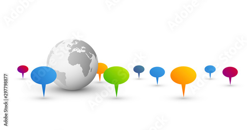 mondo, pianeta, comunicazione, parlare
