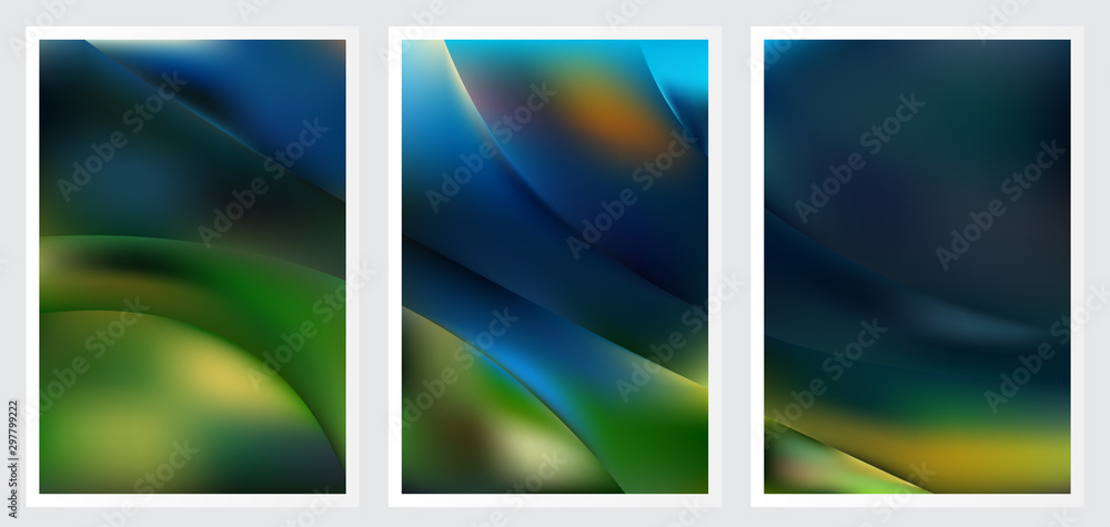 Fototapeta premium Set of abstract creative vector background design
