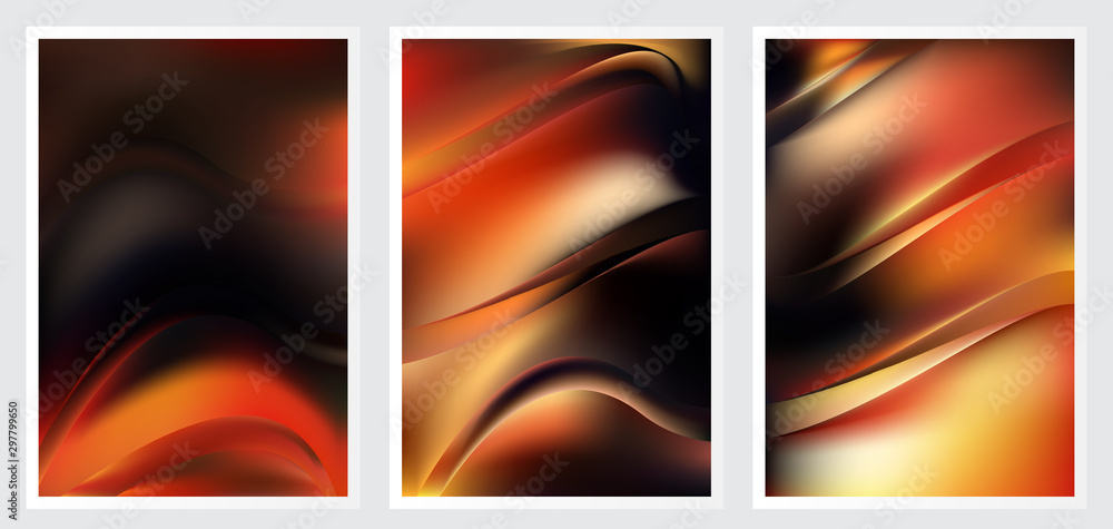 Naklejka premium Set of abstract creative vector background design