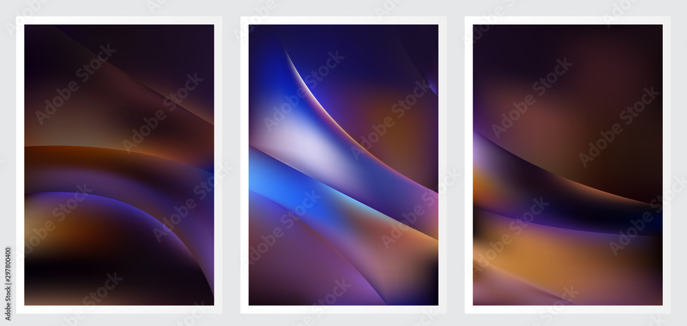 Fototapeta premium Set of abstract creative vector background design