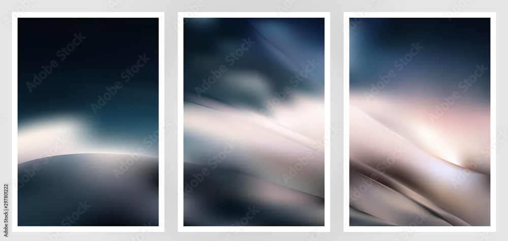 Fototapeta premium Set of abstract creative vector background design