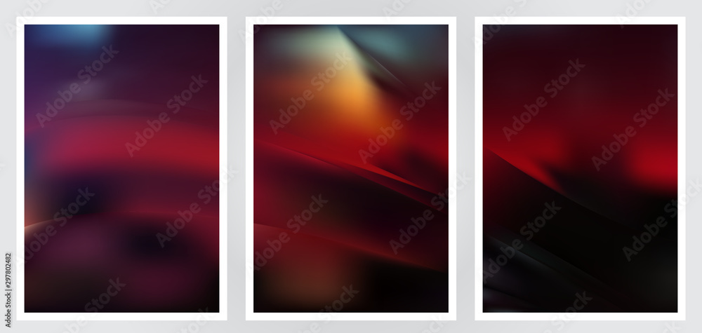 Fototapeta premium Set of abstract creative vector background design
