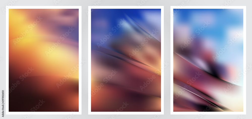 Fototapeta premium Set of abstract creative vector background design