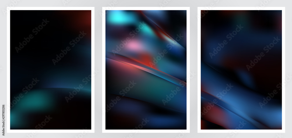 Set of abstract creative vector background design