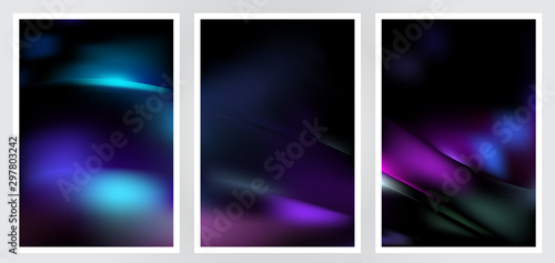 Wallpaper Mural Set of abstract creative vector background design Torontodigital.ca